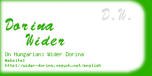 dorina wider business card